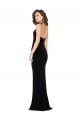 Sheath High Neck Stretch Velvet Long Black Semi Formal Evening Dress / Prom Dress / Bridesmaid Dress Sydney